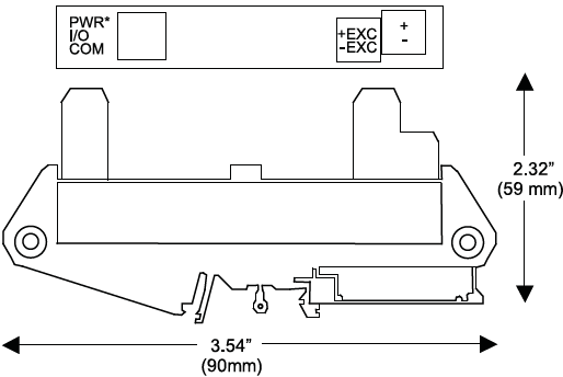 8BP01 Single Chn DIN Mount Carrier