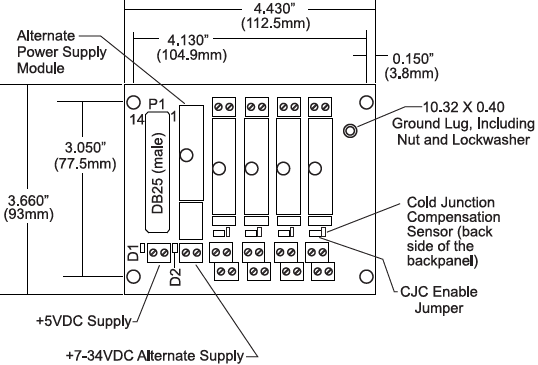 8BP04 Four Chn DIN Mount Carrier