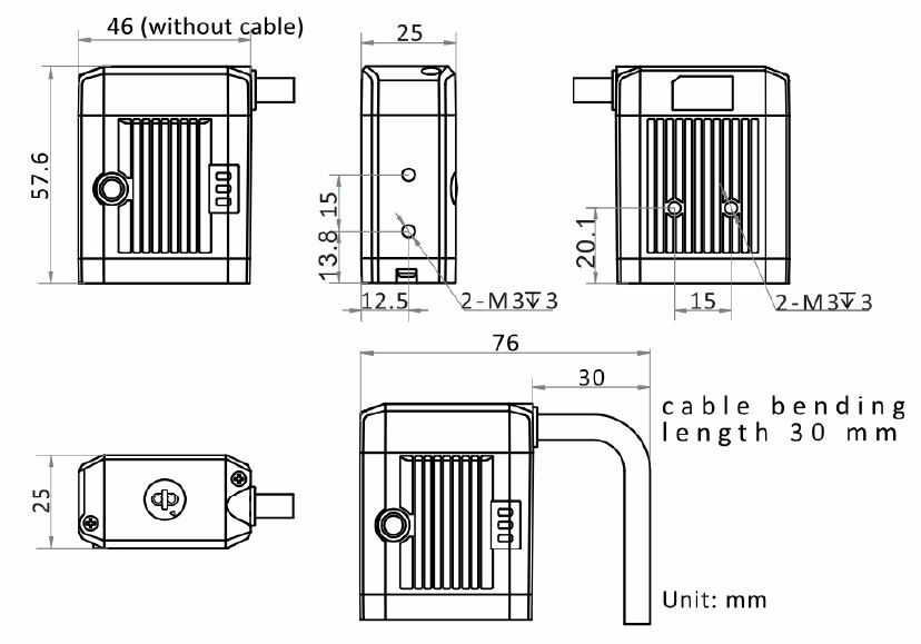 MV-ID2013M (Long Focal Length) dimensions