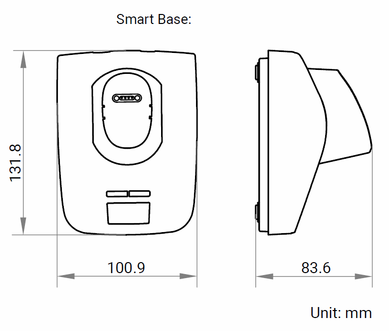 MV-IDH3013B Smart Base Dimensions