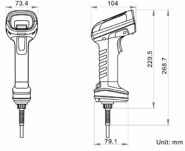 MV-IDH7000P Dimensions