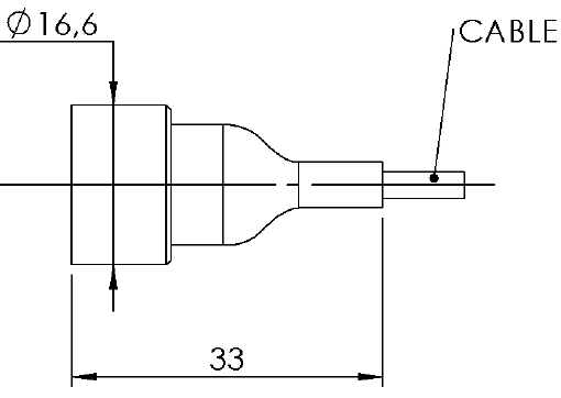 PHP160 Miniature High Pressure Transducer Cable Exit