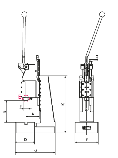 VK 2500-40, Manual toggle press